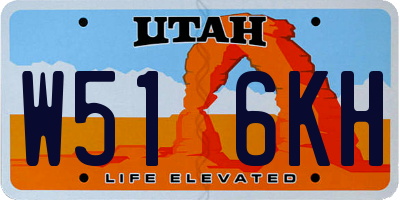 UT license plate W516KH
