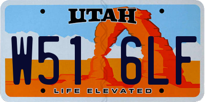 UT license plate W516LF