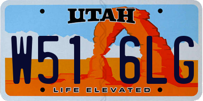 UT license plate W516LG