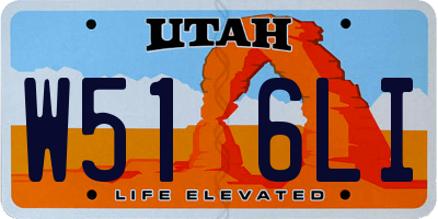 UT license plate W516LI