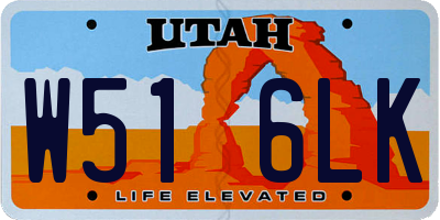 UT license plate W516LK