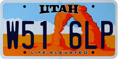 UT license plate W516LP
