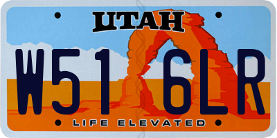 UT license plate W516LR
