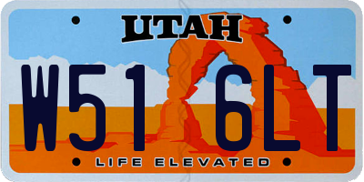 UT license plate W516LT