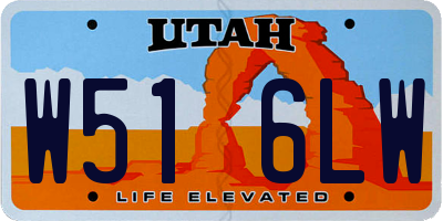 UT license plate W516LW
