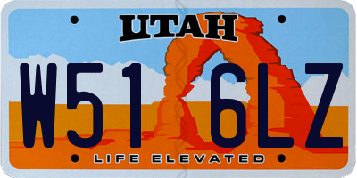 UT license plate W516LZ
