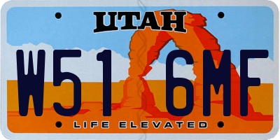 UT license plate W516MF