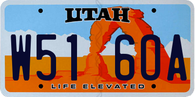 UT license plate W516OA