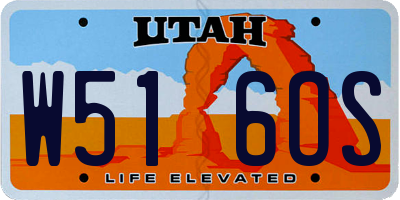 UT license plate W516OS