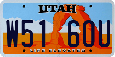 UT license plate W516OU