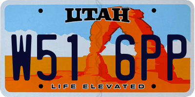 UT license plate W516PP
