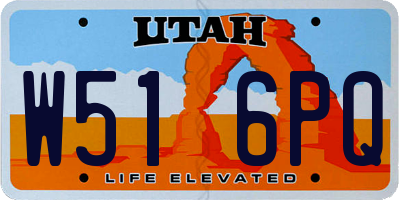 UT license plate W516PQ