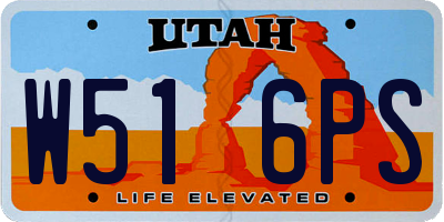 UT license plate W516PS