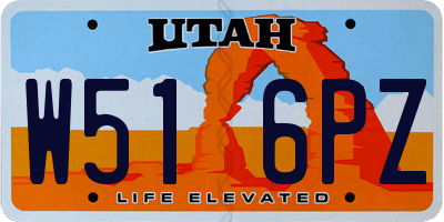 UT license plate W516PZ