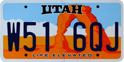 UT license plate W516QJ