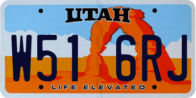 UT license plate W516RJ