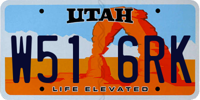 UT license plate W516RK