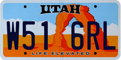 UT license plate W516RL