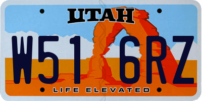 UT license plate W516RZ