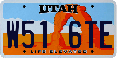 UT license plate W516TE