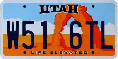 UT license plate W516TL