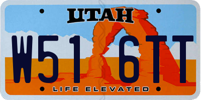 UT license plate W516TT