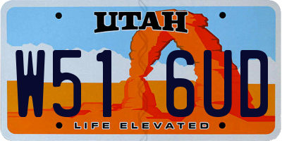UT license plate W516UD