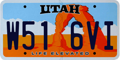 UT license plate W516VI