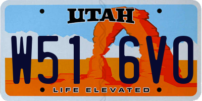 UT license plate W516VO