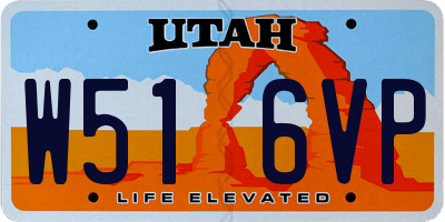 UT license plate W516VP