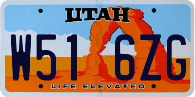 UT license plate W516ZG