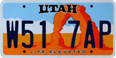 UT license plate W517AP