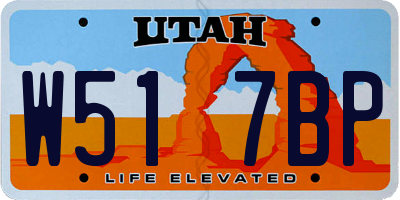 UT license plate W517BP