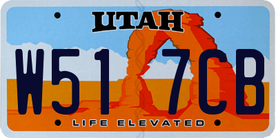 UT license plate W517CB