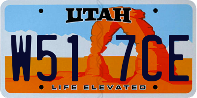 UT license plate W517CE
