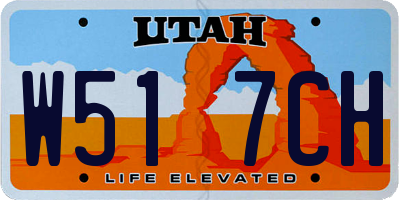 UT license plate W517CH