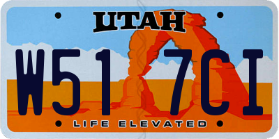 UT license plate W517CI