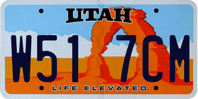 UT license plate W517CM