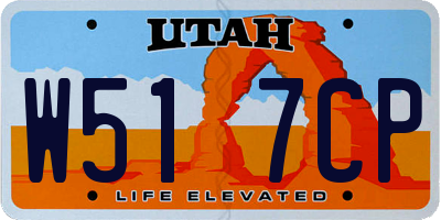 UT license plate W517CP