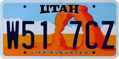 UT license plate W517CZ