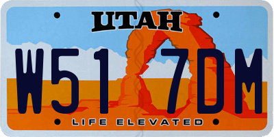 UT license plate W517DM