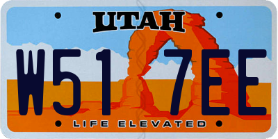 UT license plate W517EE