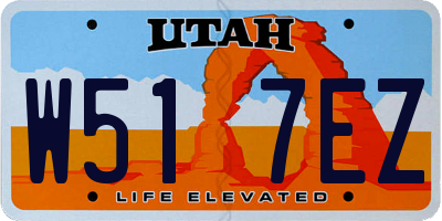 UT license plate W517EZ