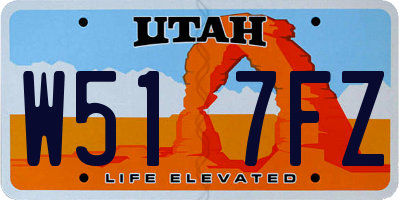 UT license plate W517FZ