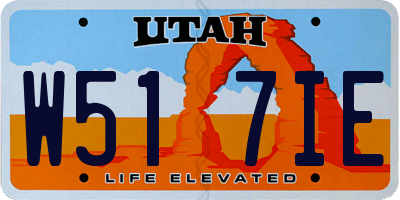 UT license plate W517IE