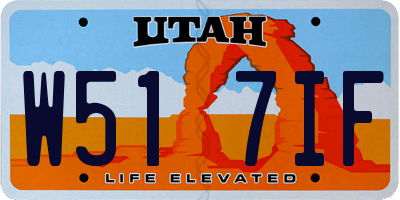 UT license plate W517IF