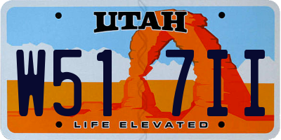 UT license plate W517II