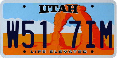 UT license plate W517IM