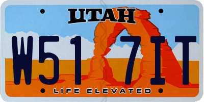 UT license plate W517IT
