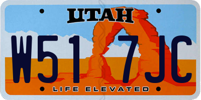 UT license plate W517JC